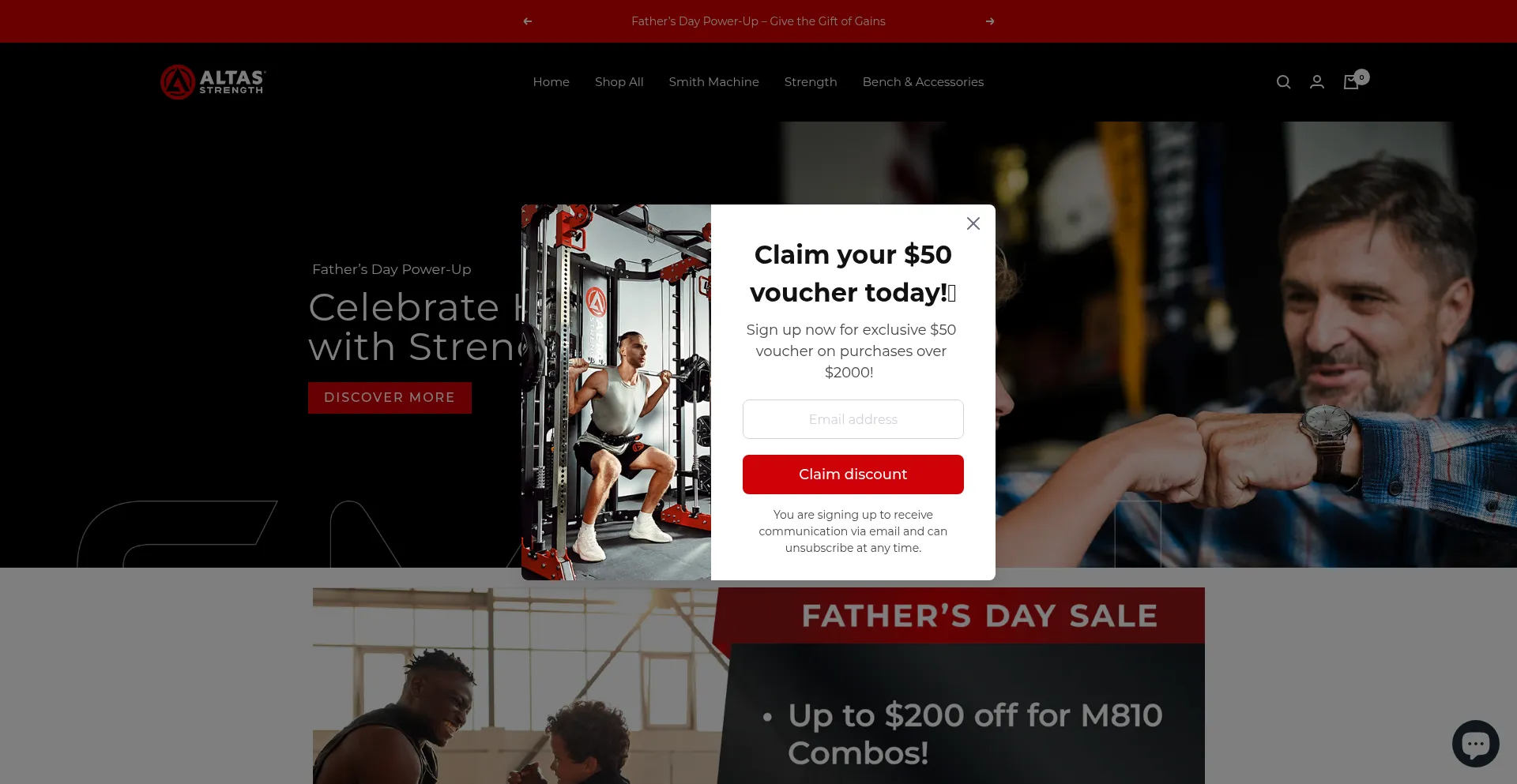 Website screenshot of Altasstrength.ca