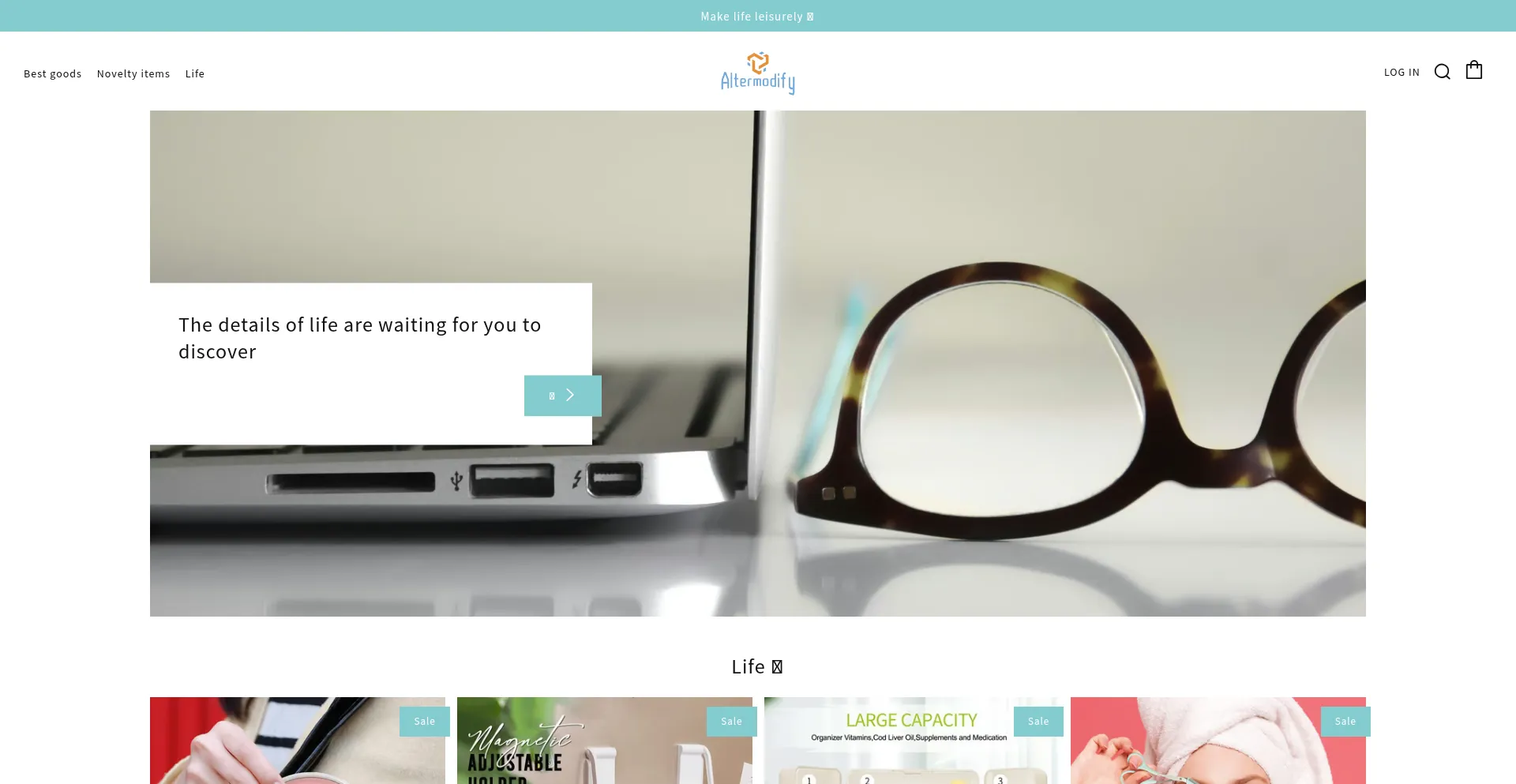 Website screenshot of Altermodify.com