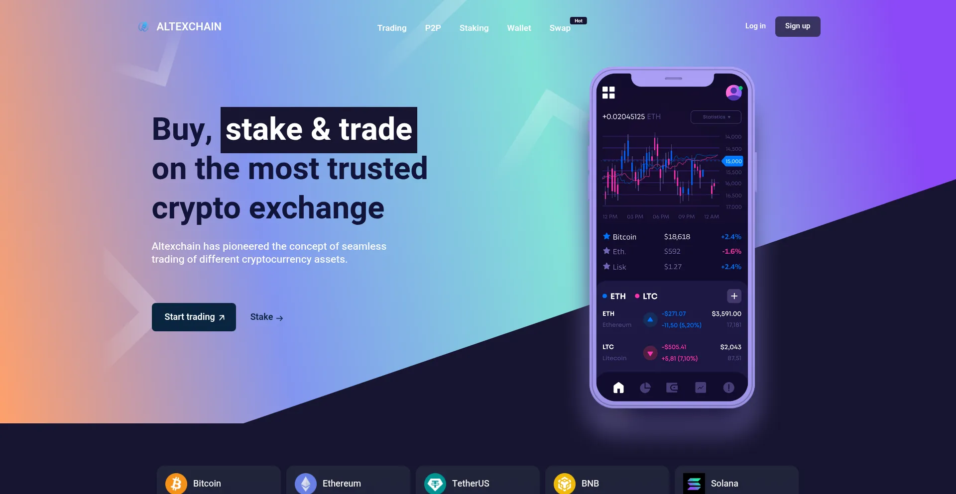 Website screenshot of Altexchain.com