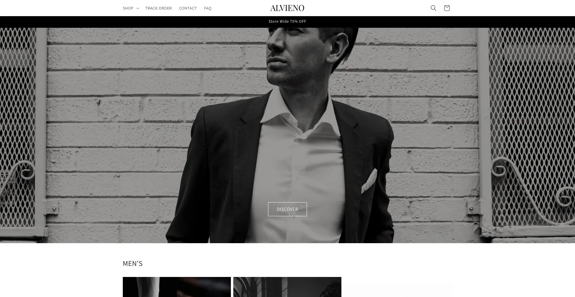 Website screenshot of Alvieno.com