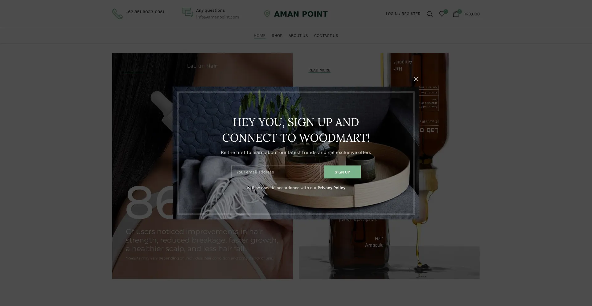 Website screenshot of Amanpoint.com