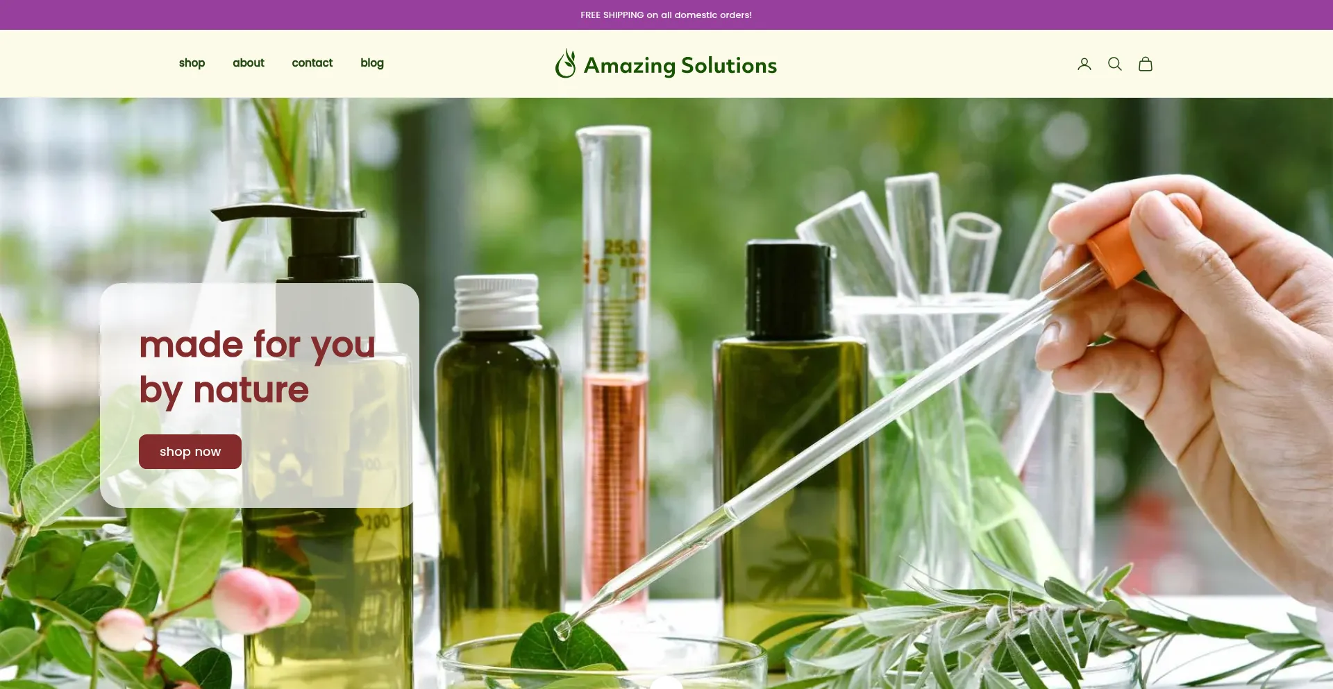 Website screenshot of Amazing-solutions.com