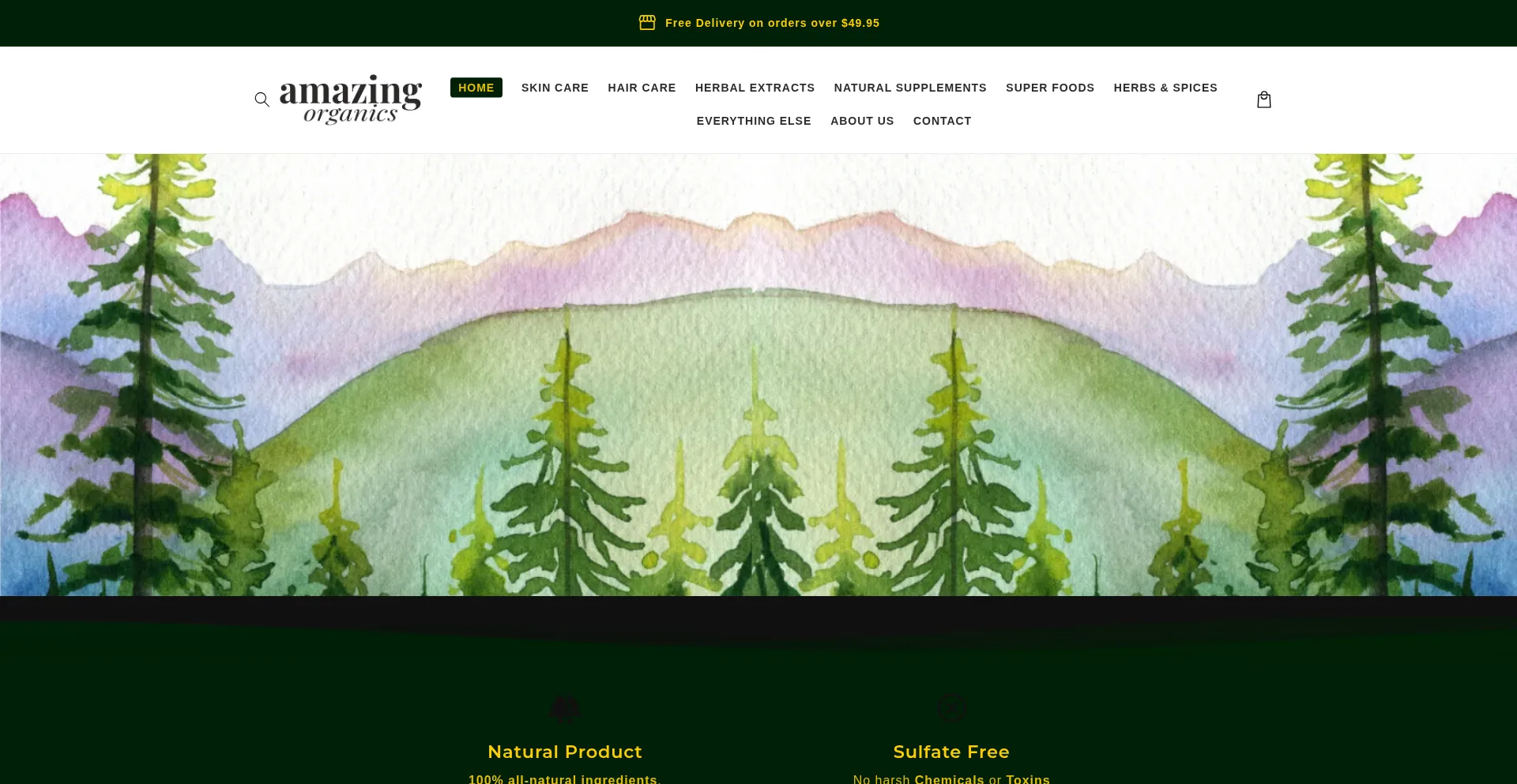 Amazingorganics.co Screenshot