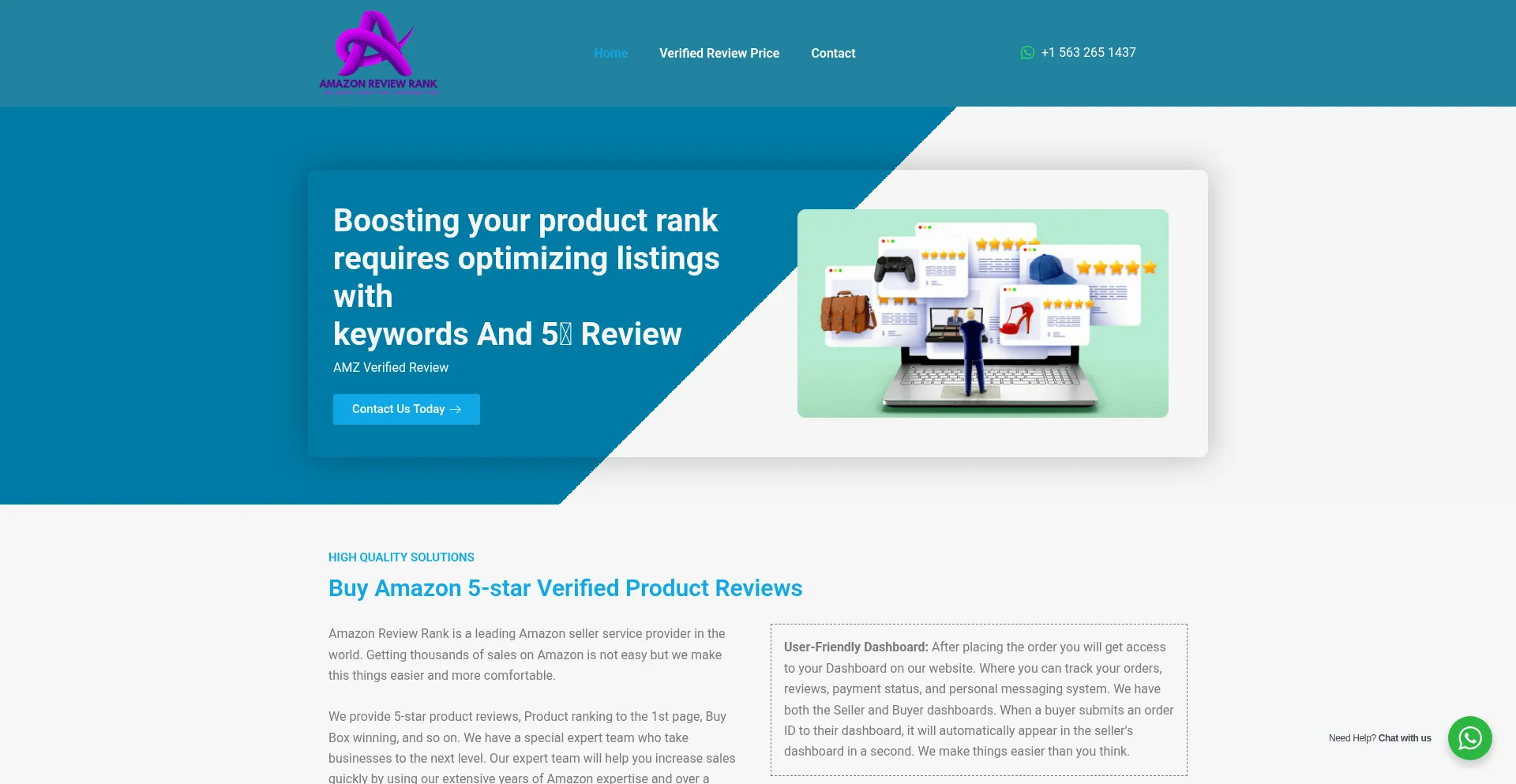 Website screenshot of Amazonrankreviews.com