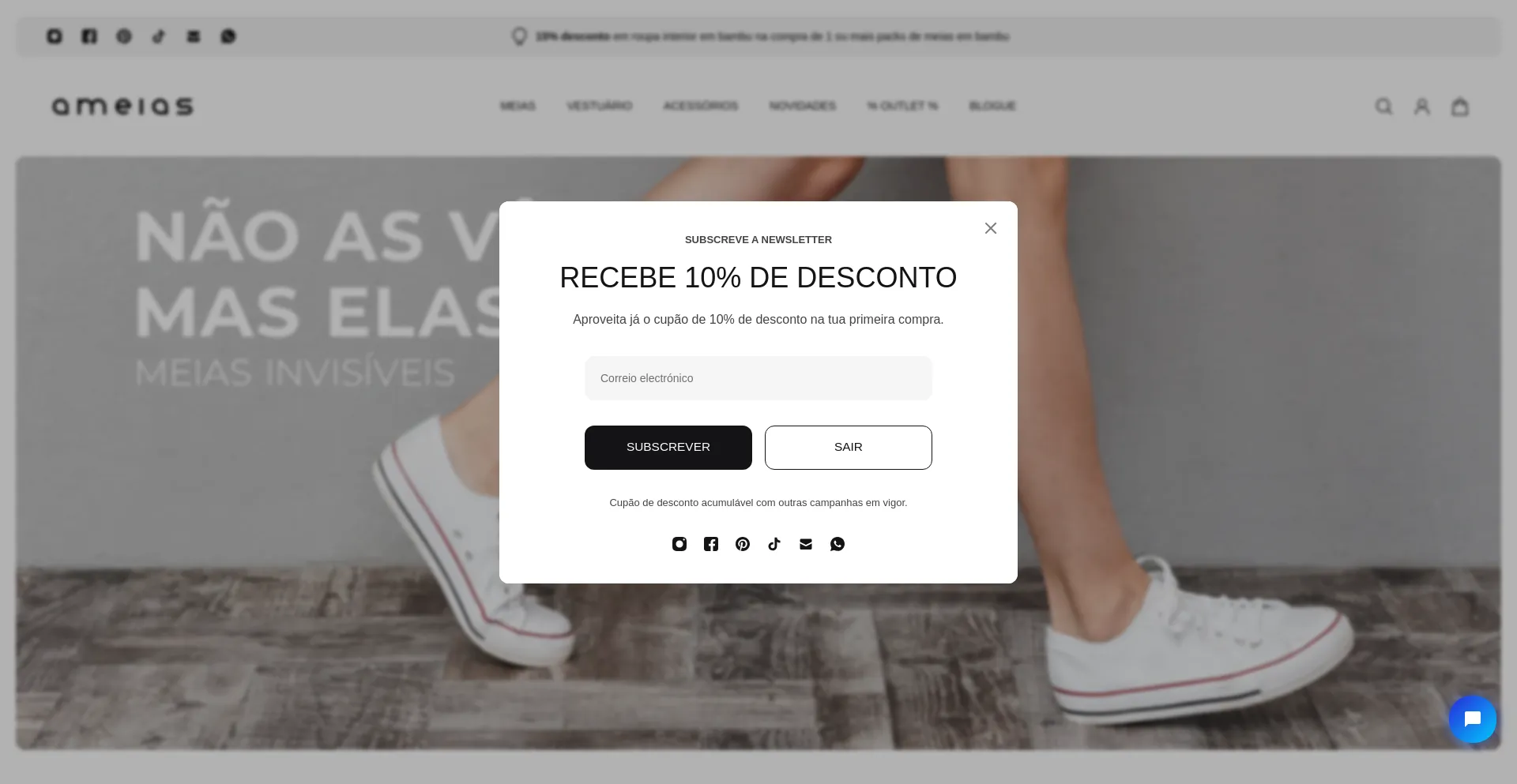 Website screenshot of Ameias.pt