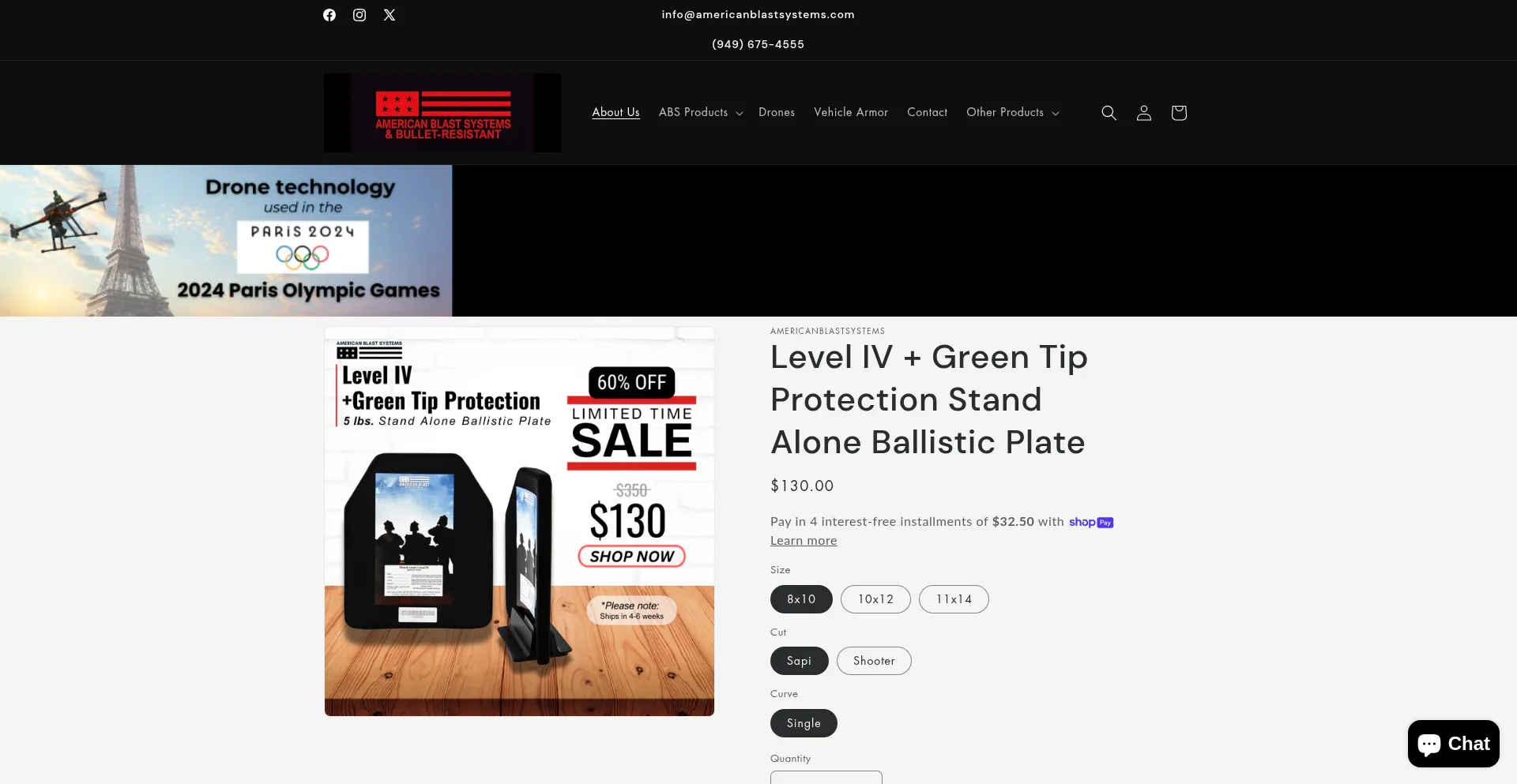 Website screenshot of Americanblastsystems.com