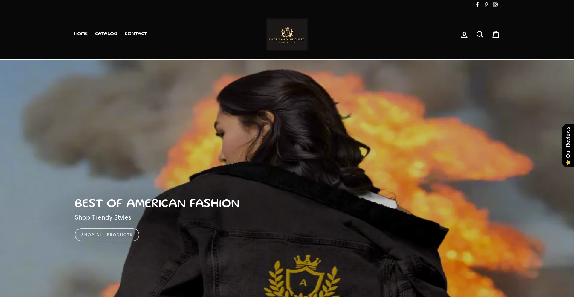 Website screenshot of Americanfashionsonline.com