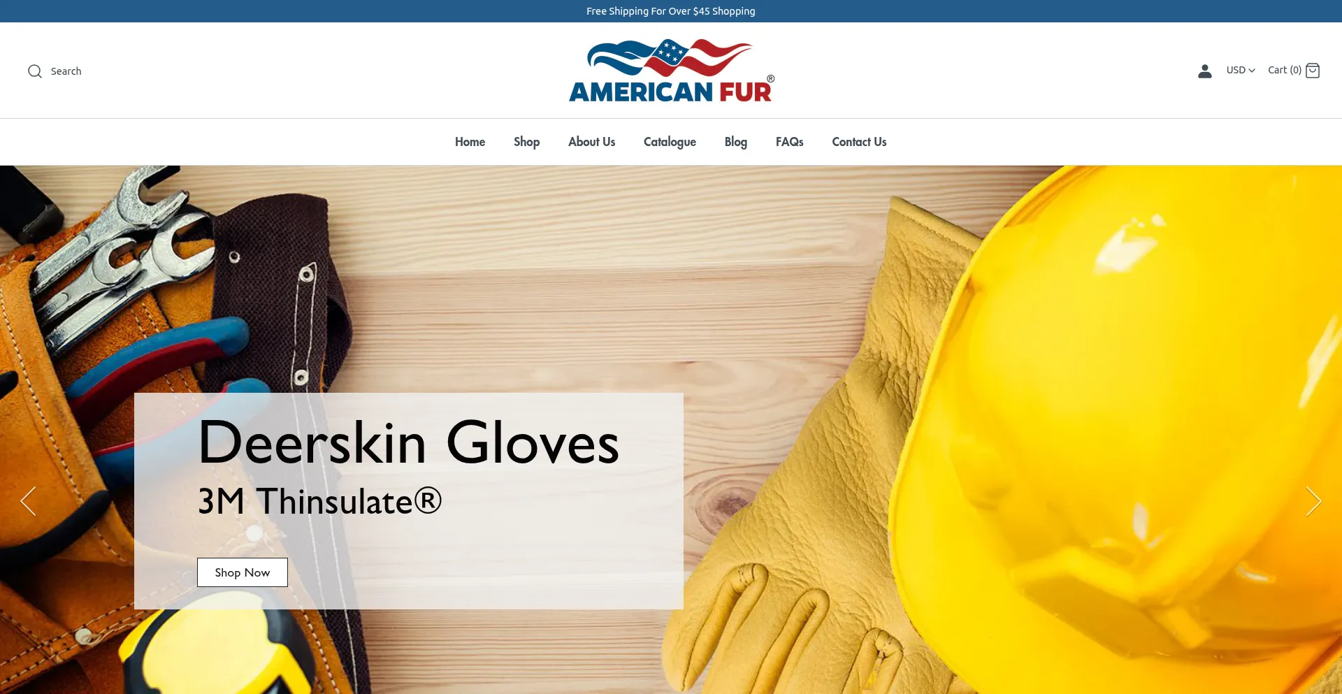Website screenshot of Americanfur.us