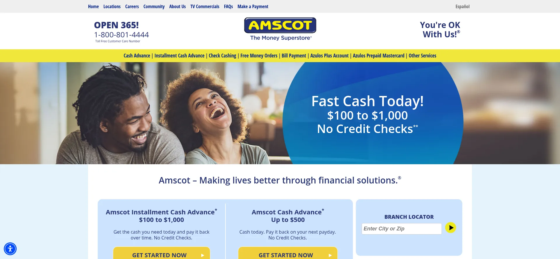 ¿És Seguro y Confiable Amscot.com?