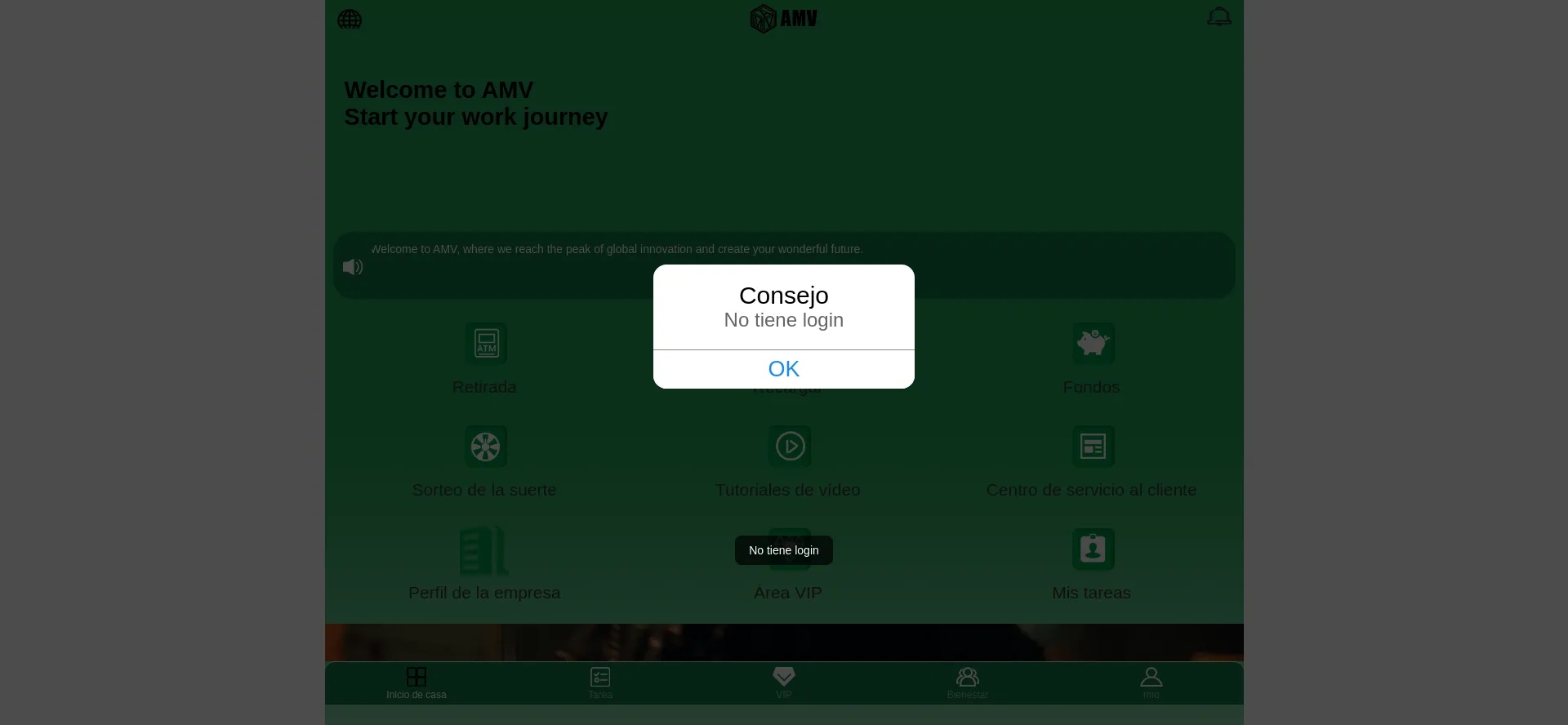 Website screenshot of Amvgroupad.com