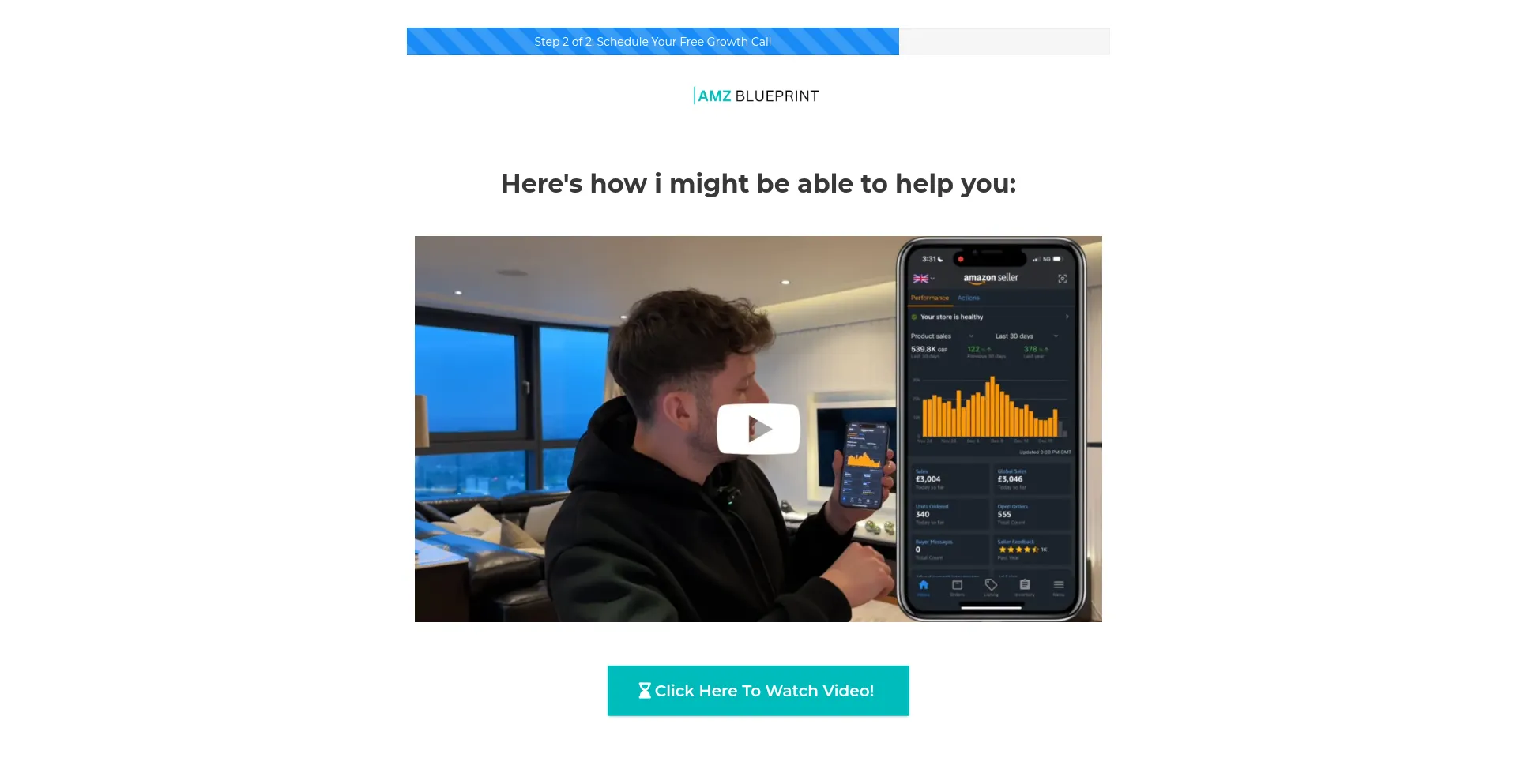 Website screenshot of Amzblueprint.co.uk