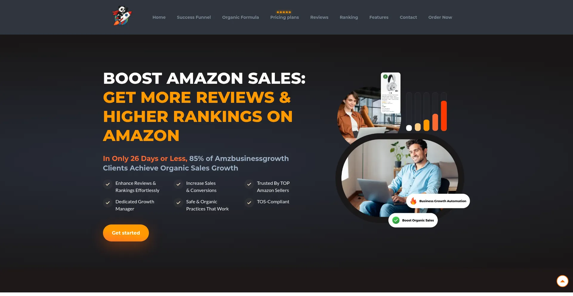 Website screenshot of Amzbusinessgrowth.com