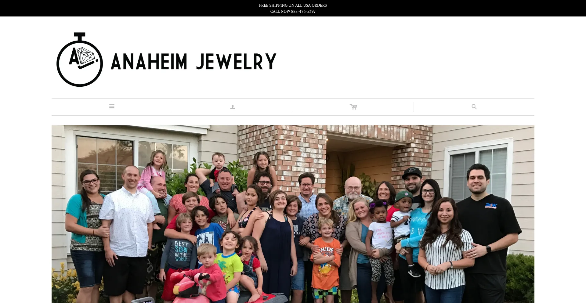 Website screenshot of Anaheimjewelry.com
