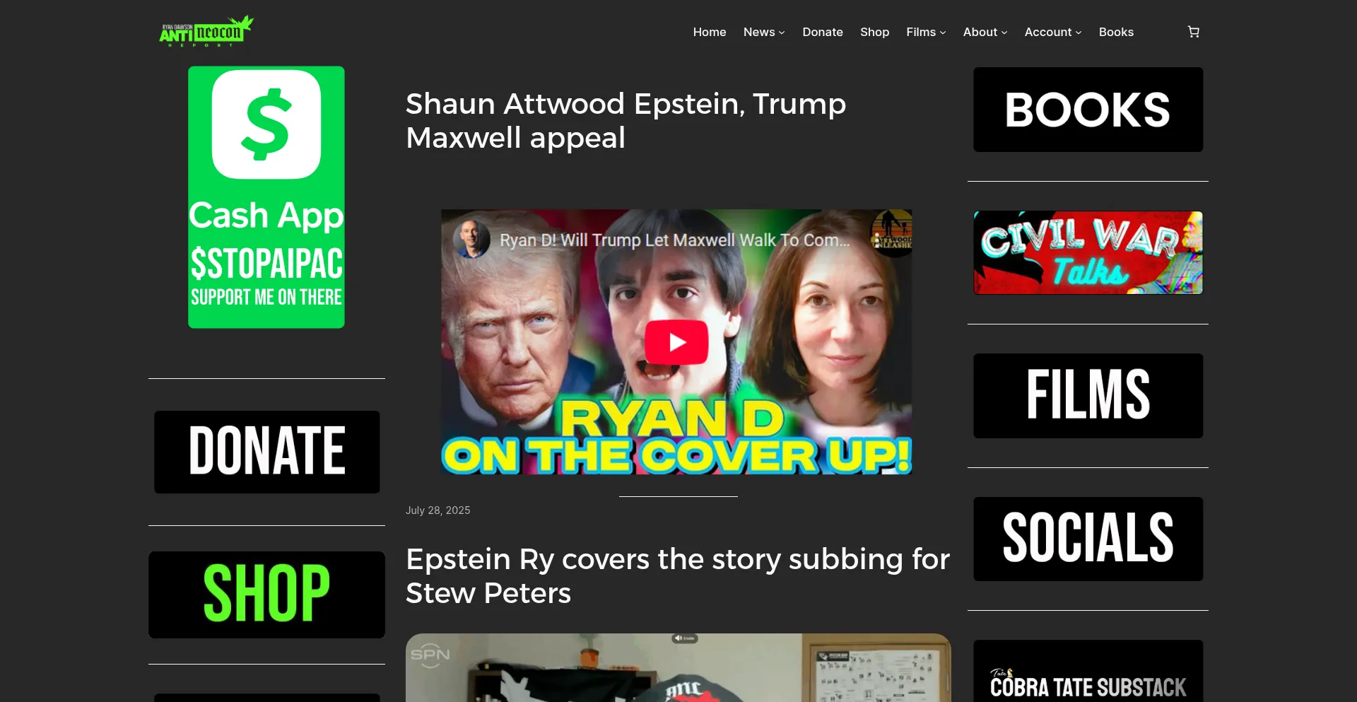 Website screenshot of Ancreport.com
