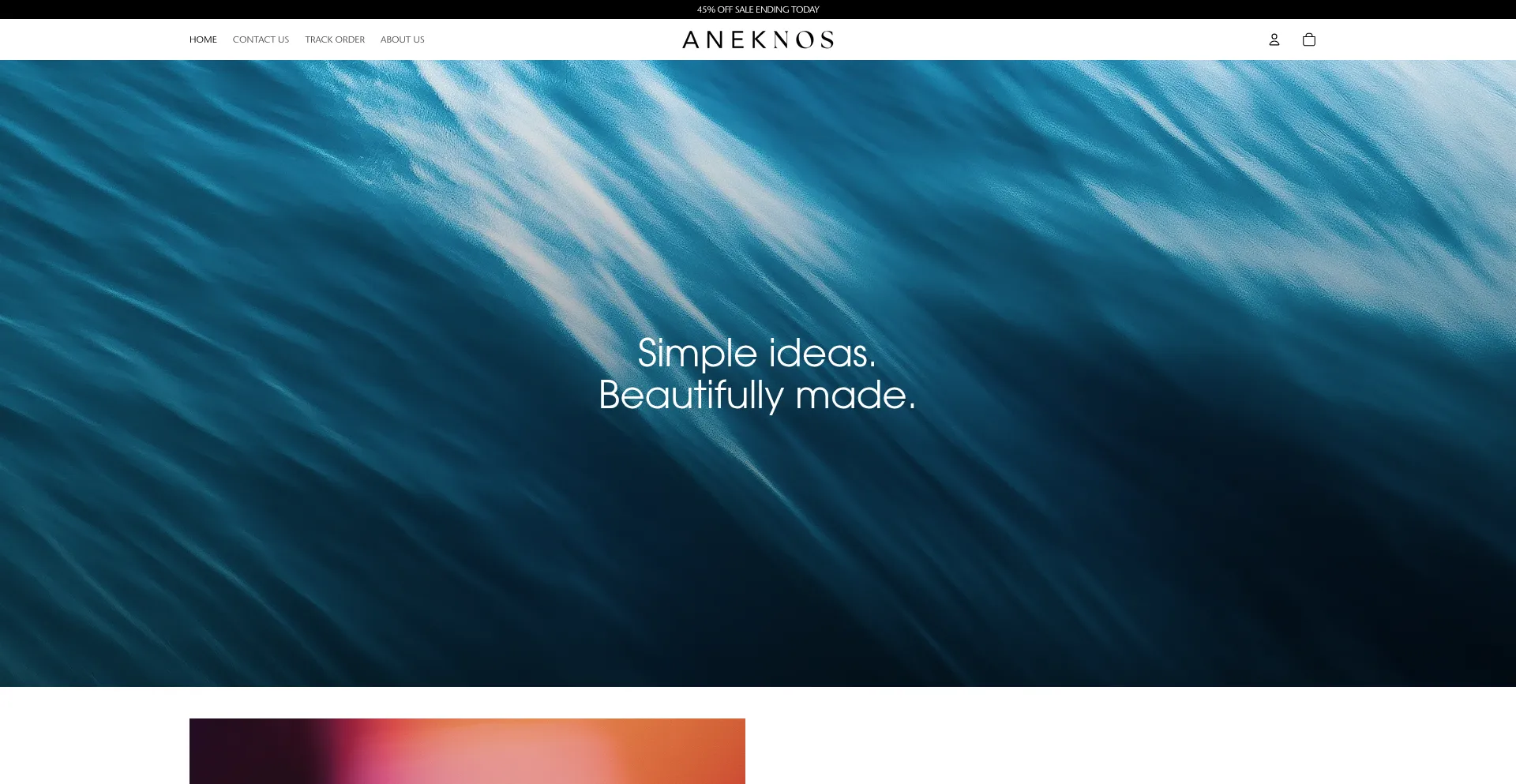 Website screenshot of Aneknos.com