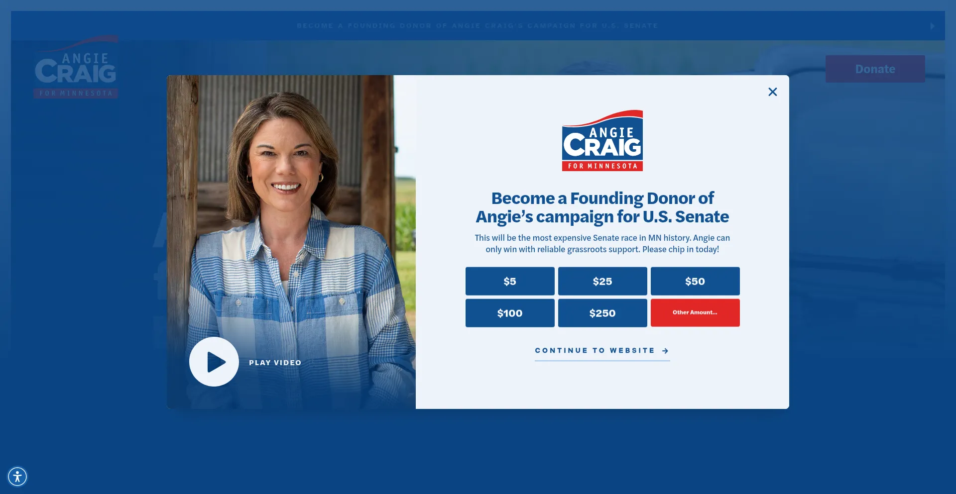 Website screenshot of Angiecraig.com