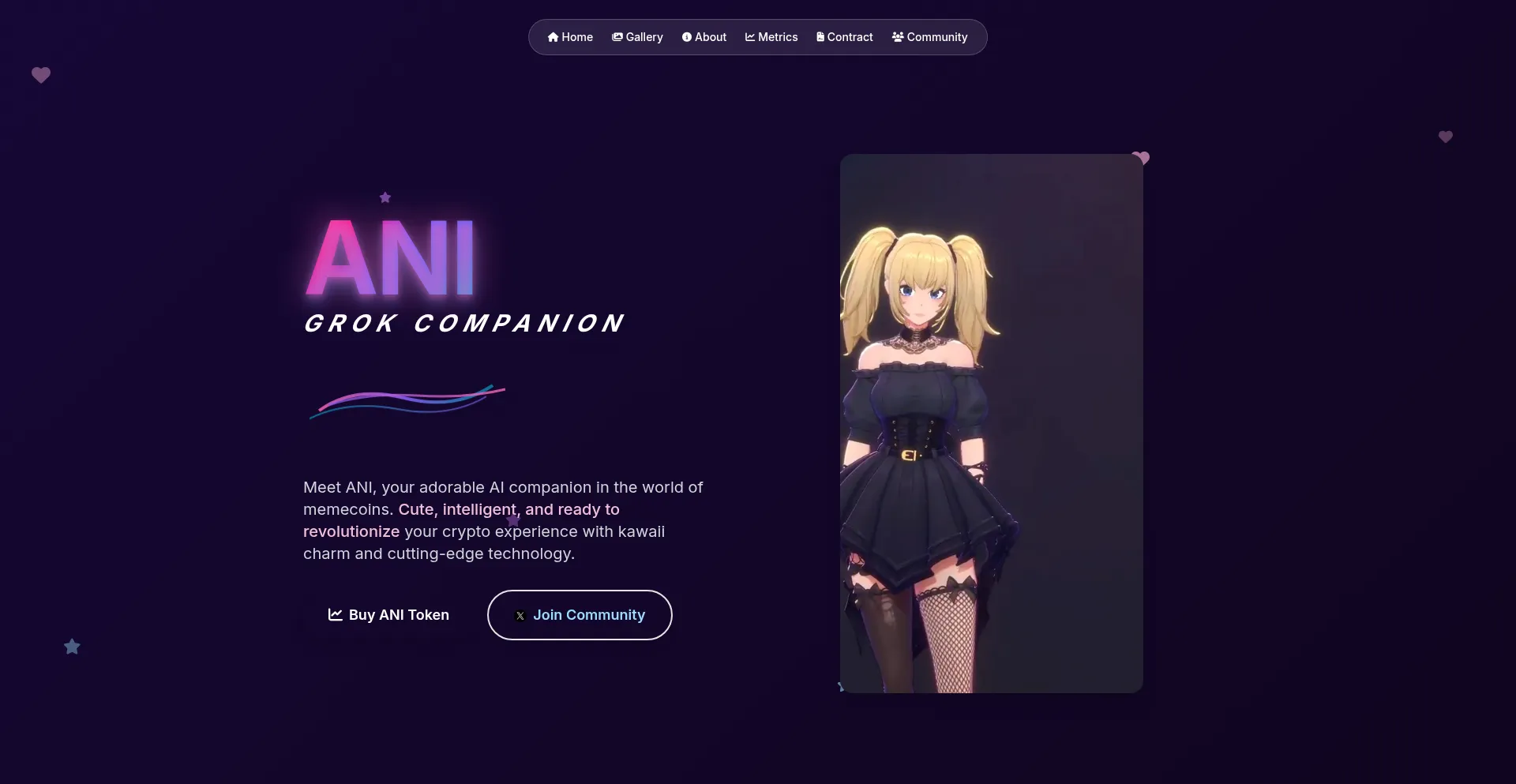 Website screenshot of Anichatai.replit.app