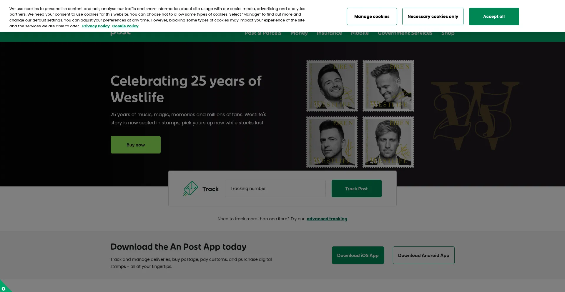Anpost.com Screenshot