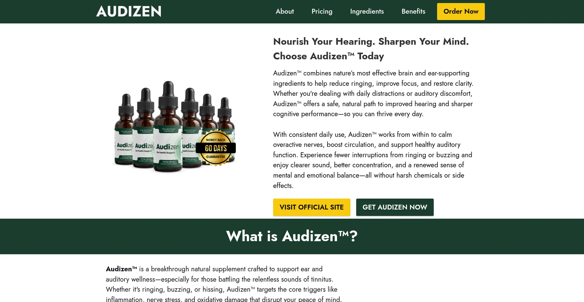 Website screenshot of Aodizen.com