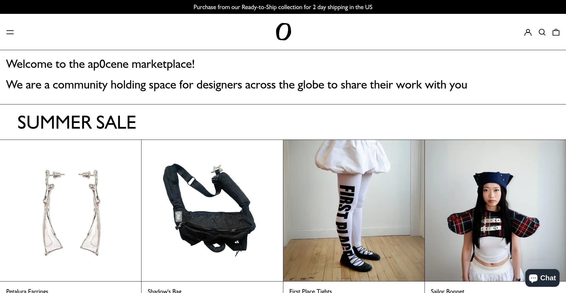 Website screenshot of Ap0cene.com