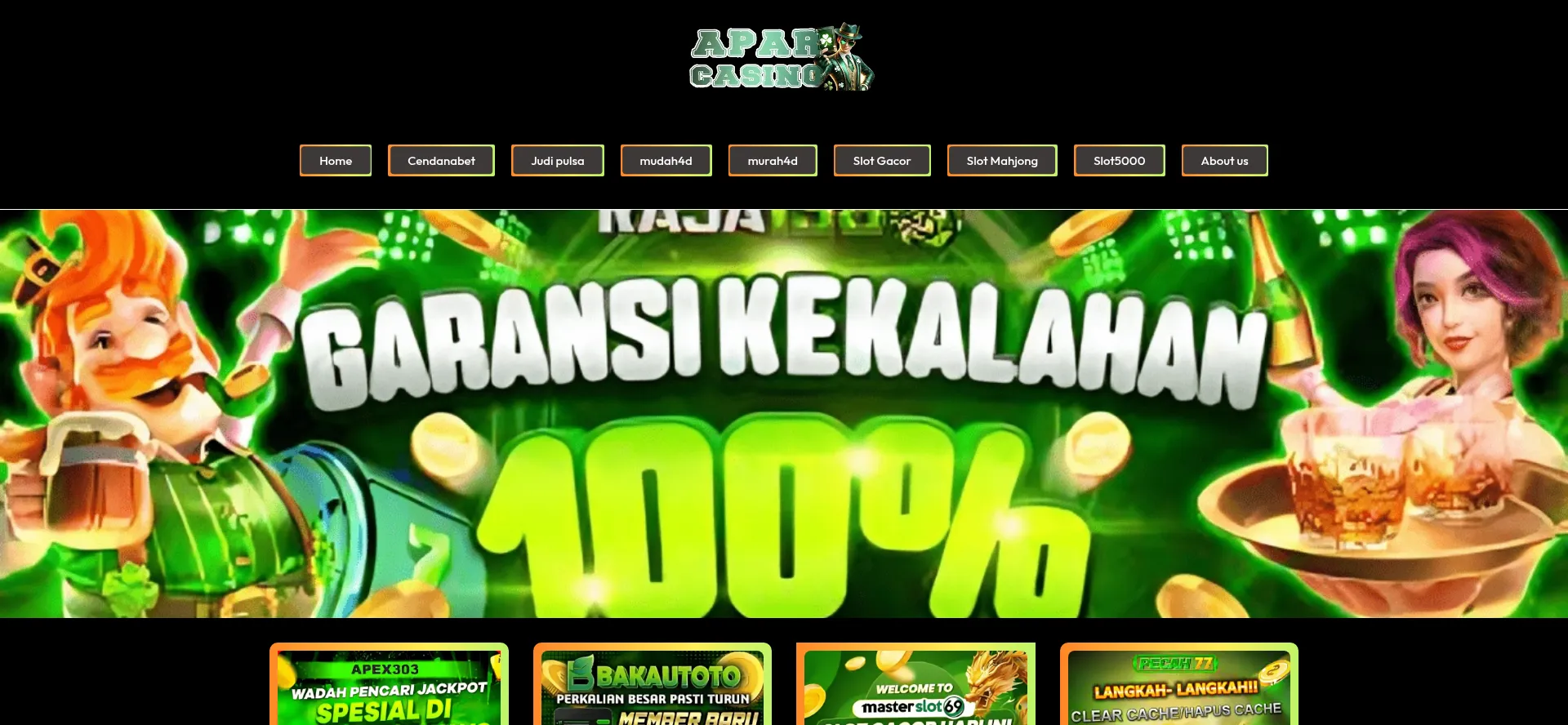 Website screenshot of Aparcasino.com