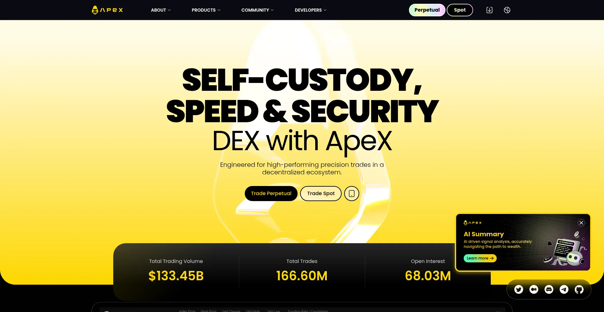Apex.exchange Screenshot