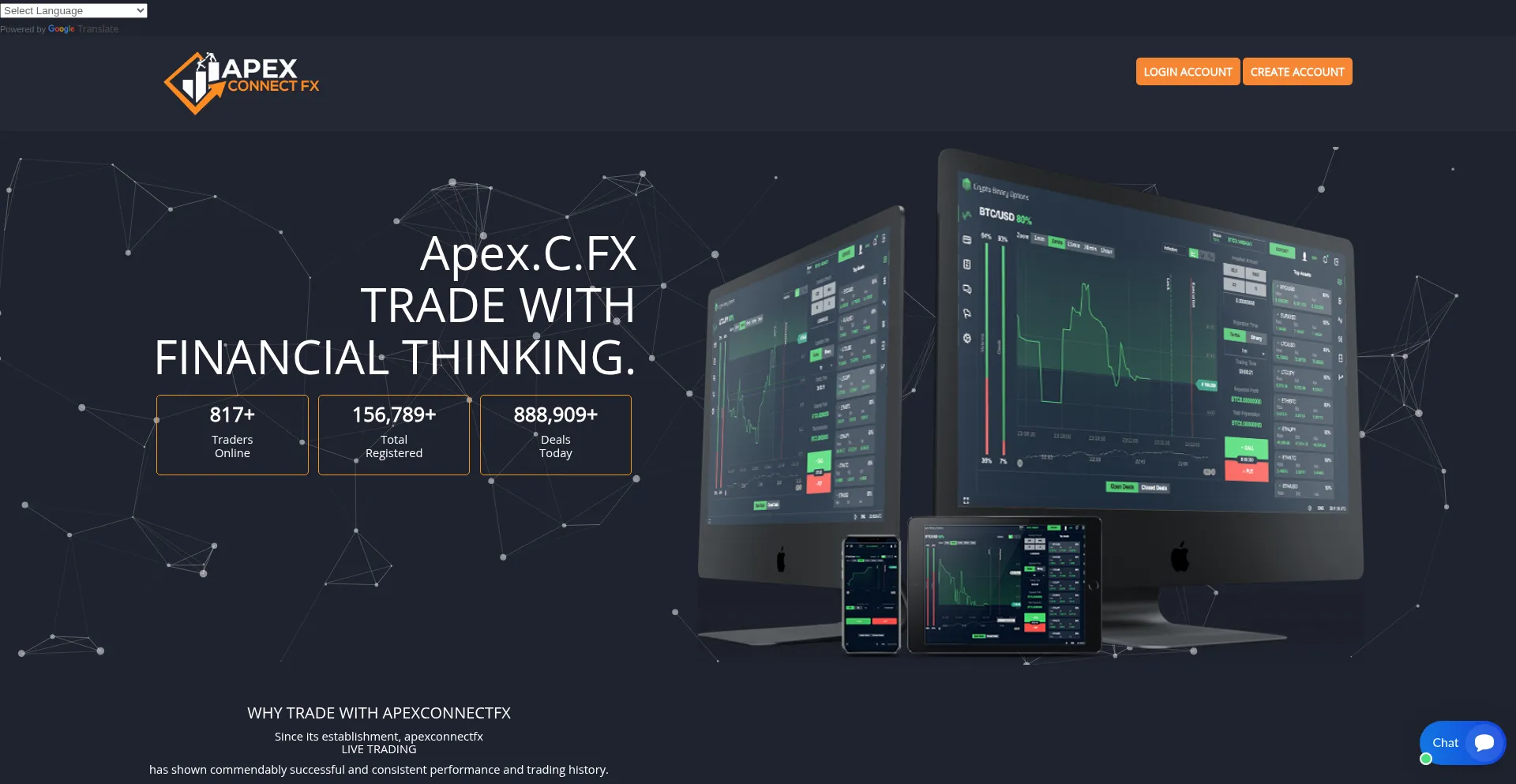 Apexconnectfx.live Screenshot