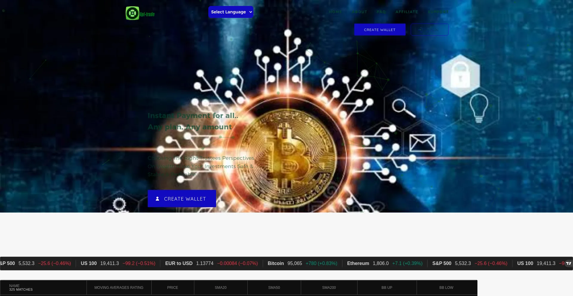 Website screenshot of Api-stocktrade.info