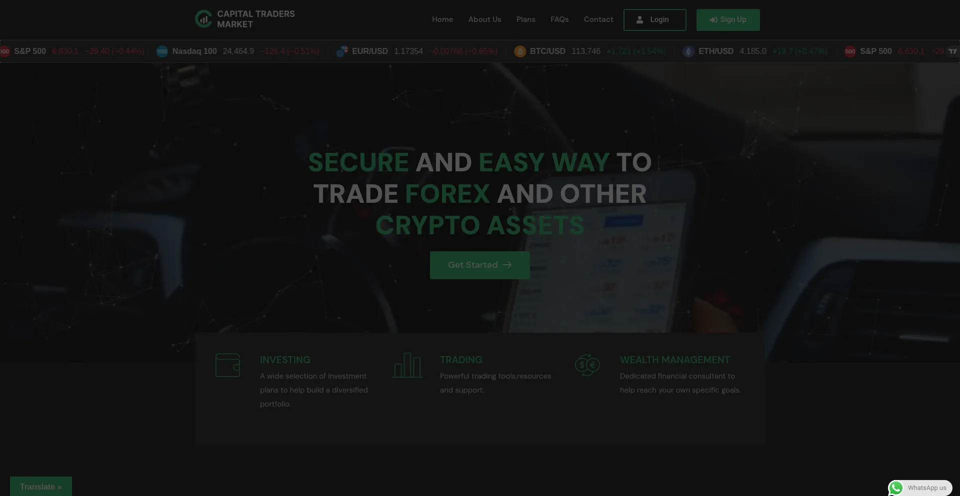 App.capitaltradersmarket.com Screenshot