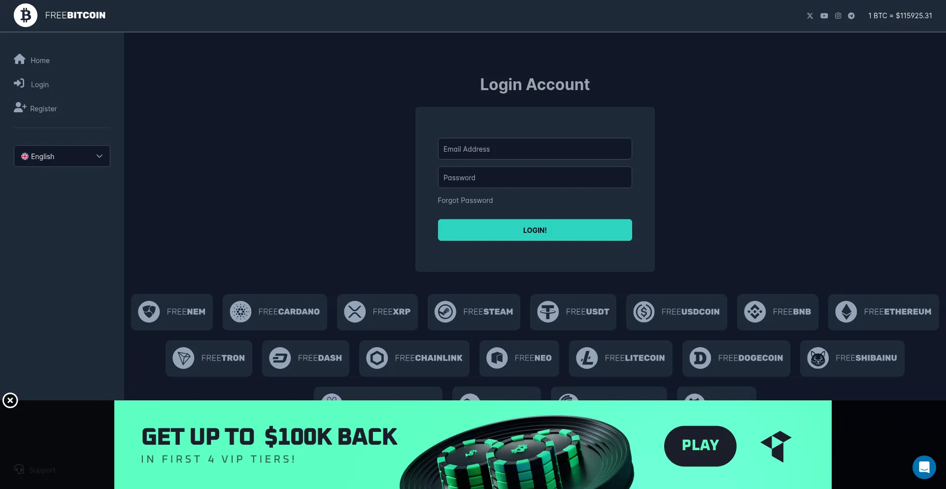 ¿És Seguro y Confiable App.freebitcoin.io?