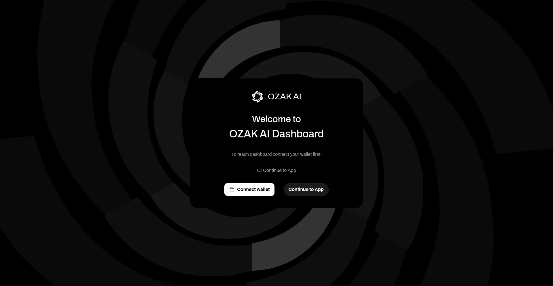 Website screenshot of App.ozak.ai