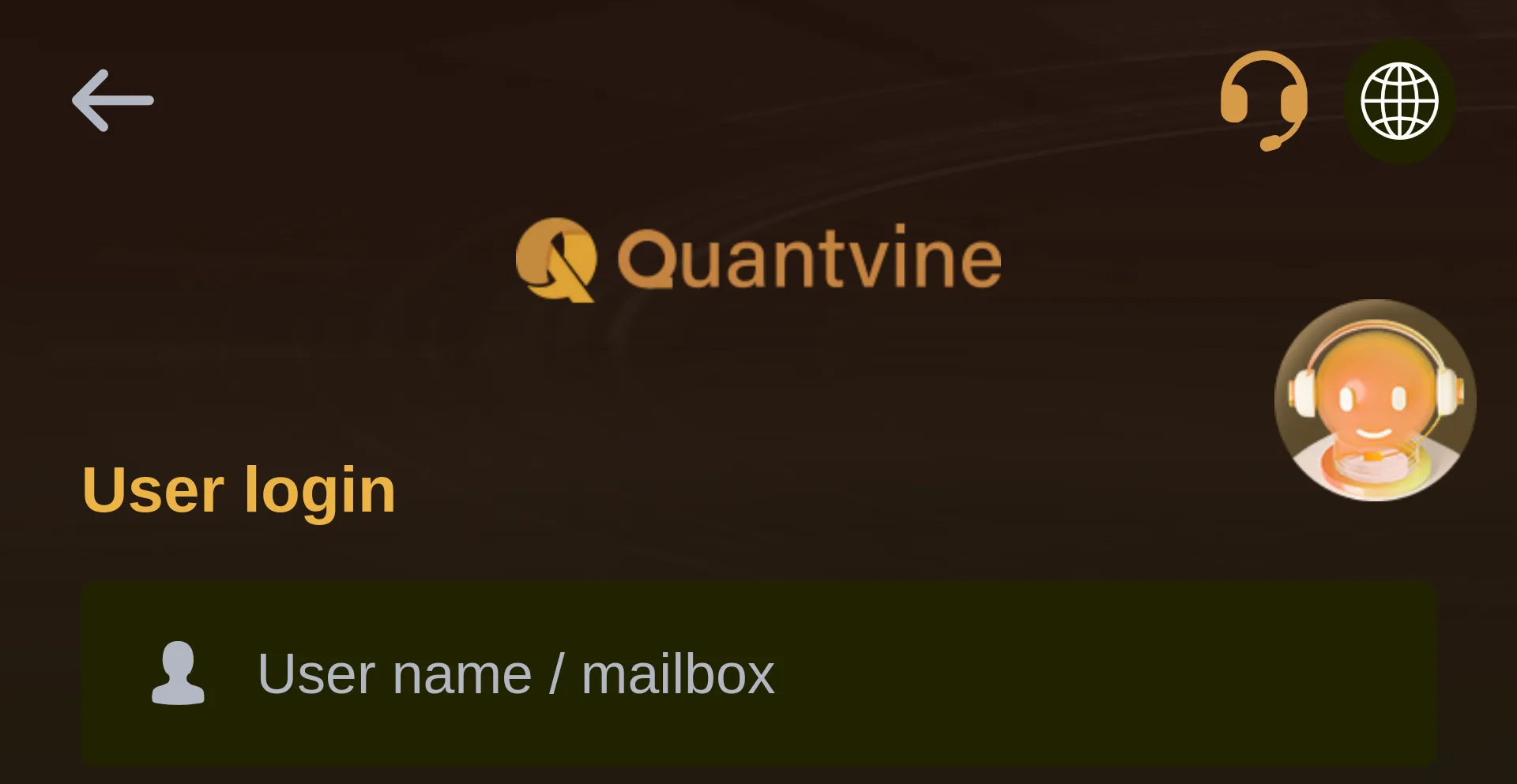 Website screenshot of App.quantvine.top