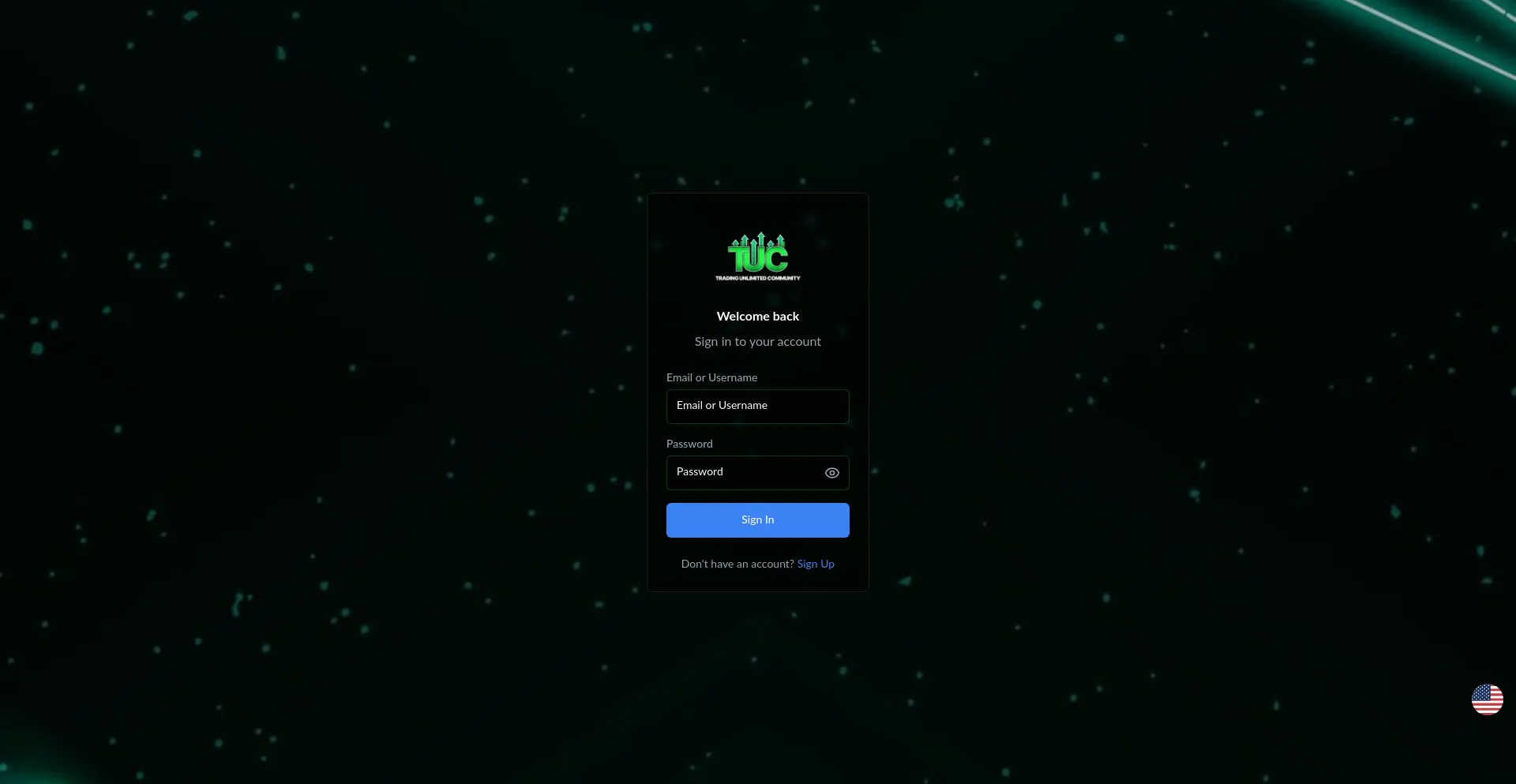 Website screenshot of App.tuc.global