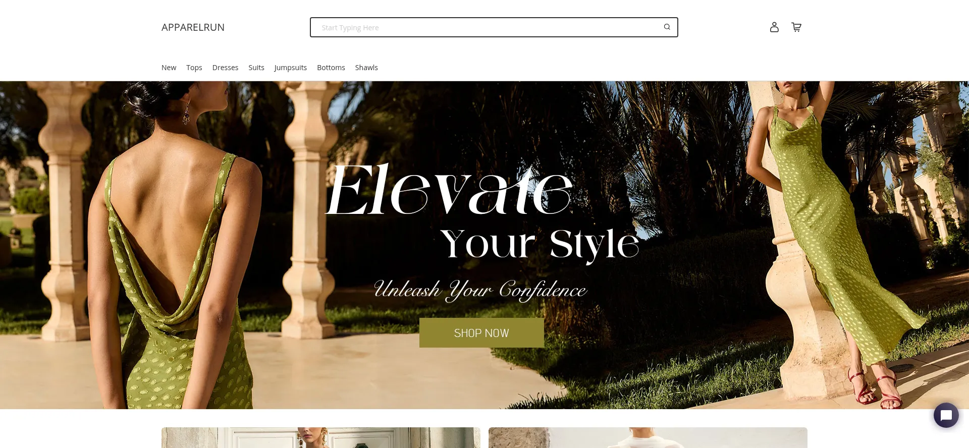 Website screenshot of Apparelrun.com