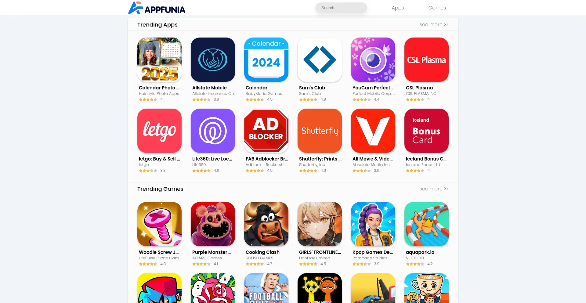 Appfunia.com Screenshot