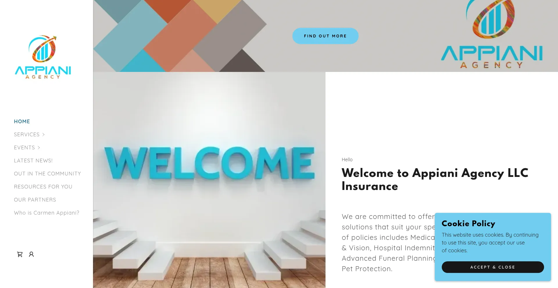 Website screenshot of Appianiagency.com
