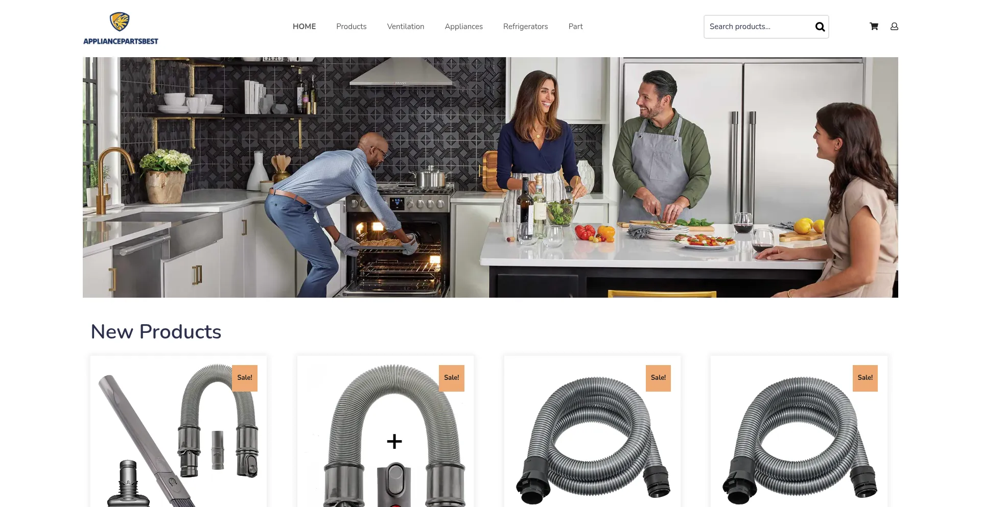 Website screenshot of Appliancepartsbest.com