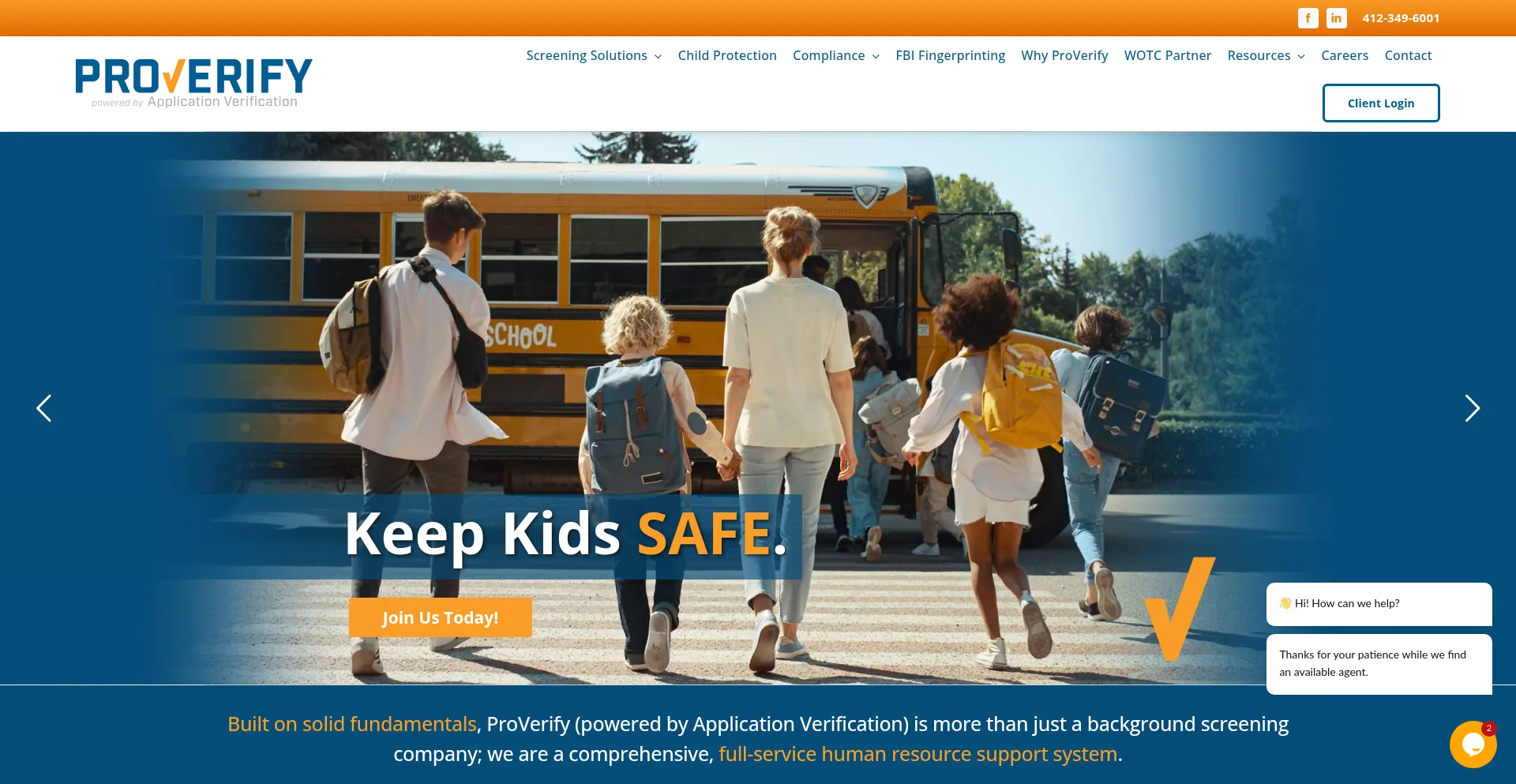 Website screenshot of Applicationverification.com