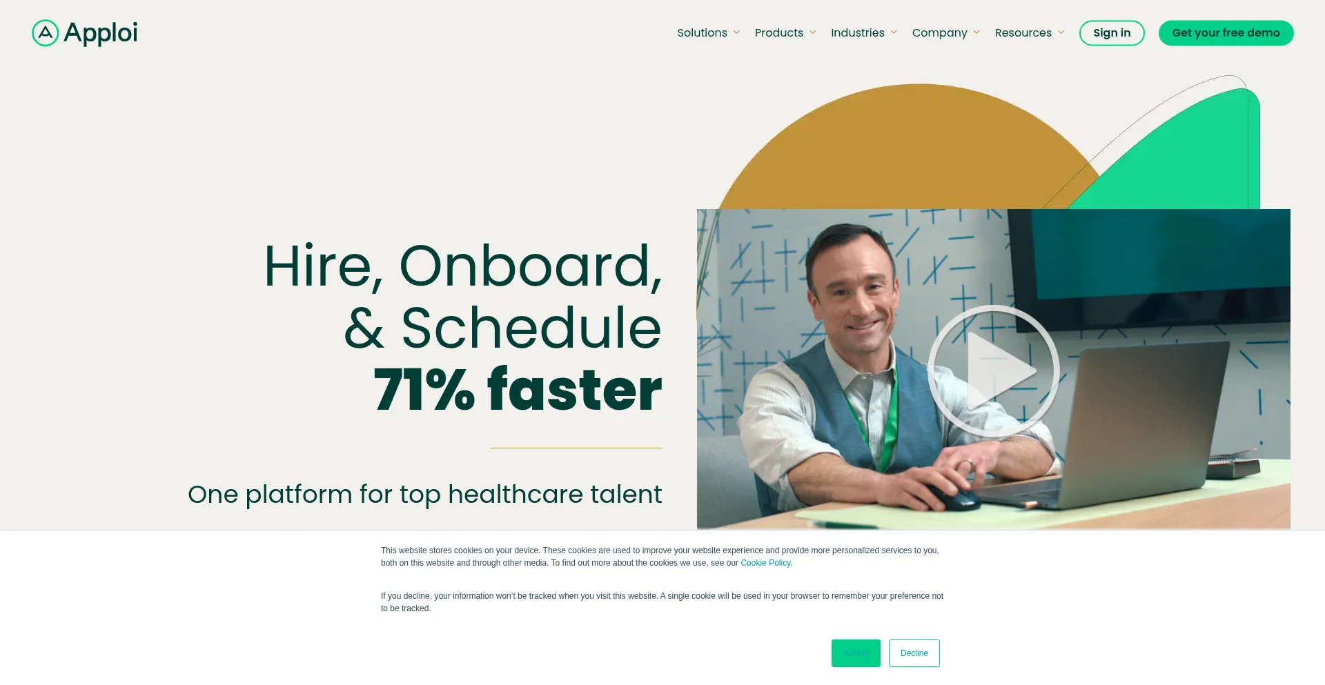 Website screenshot of Apploi.com