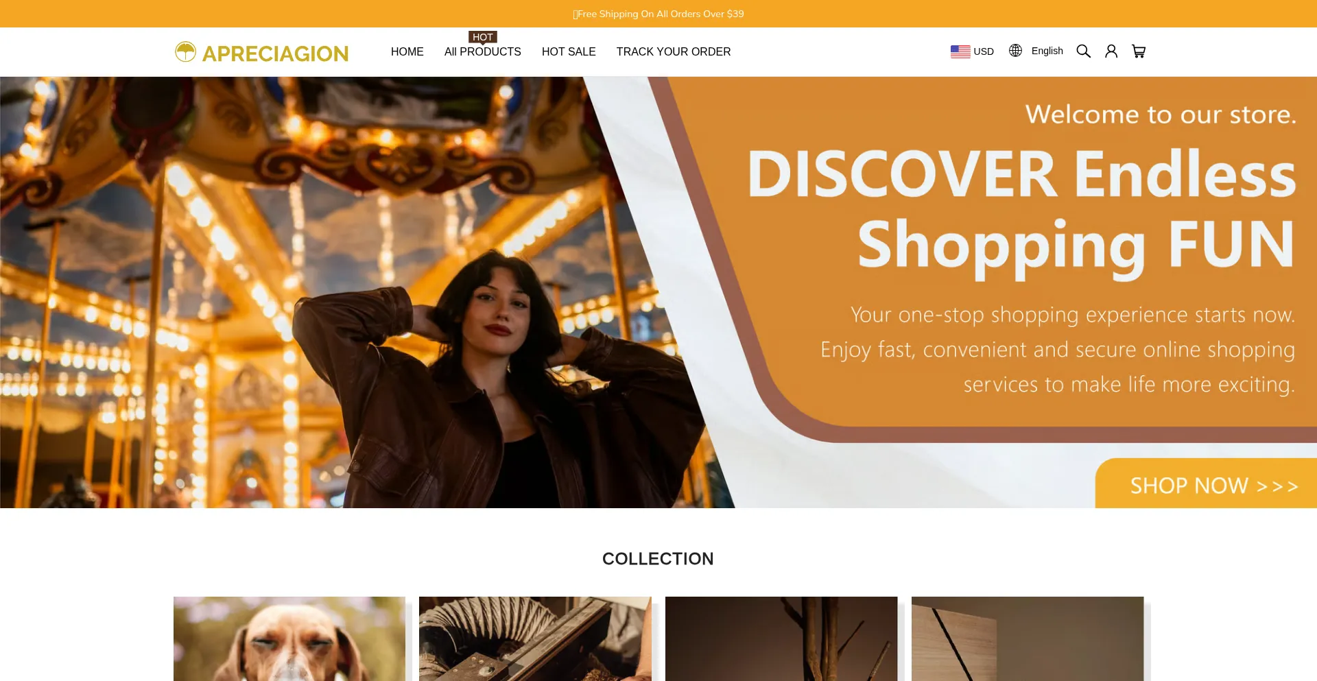 Website screenshot of Apreciagion.com