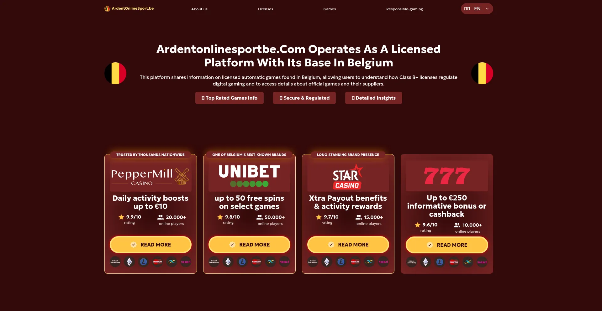 Ardentonlinesportbe.com
