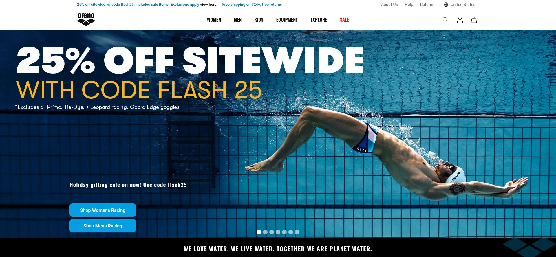 Website screenshot of Arenasport.com