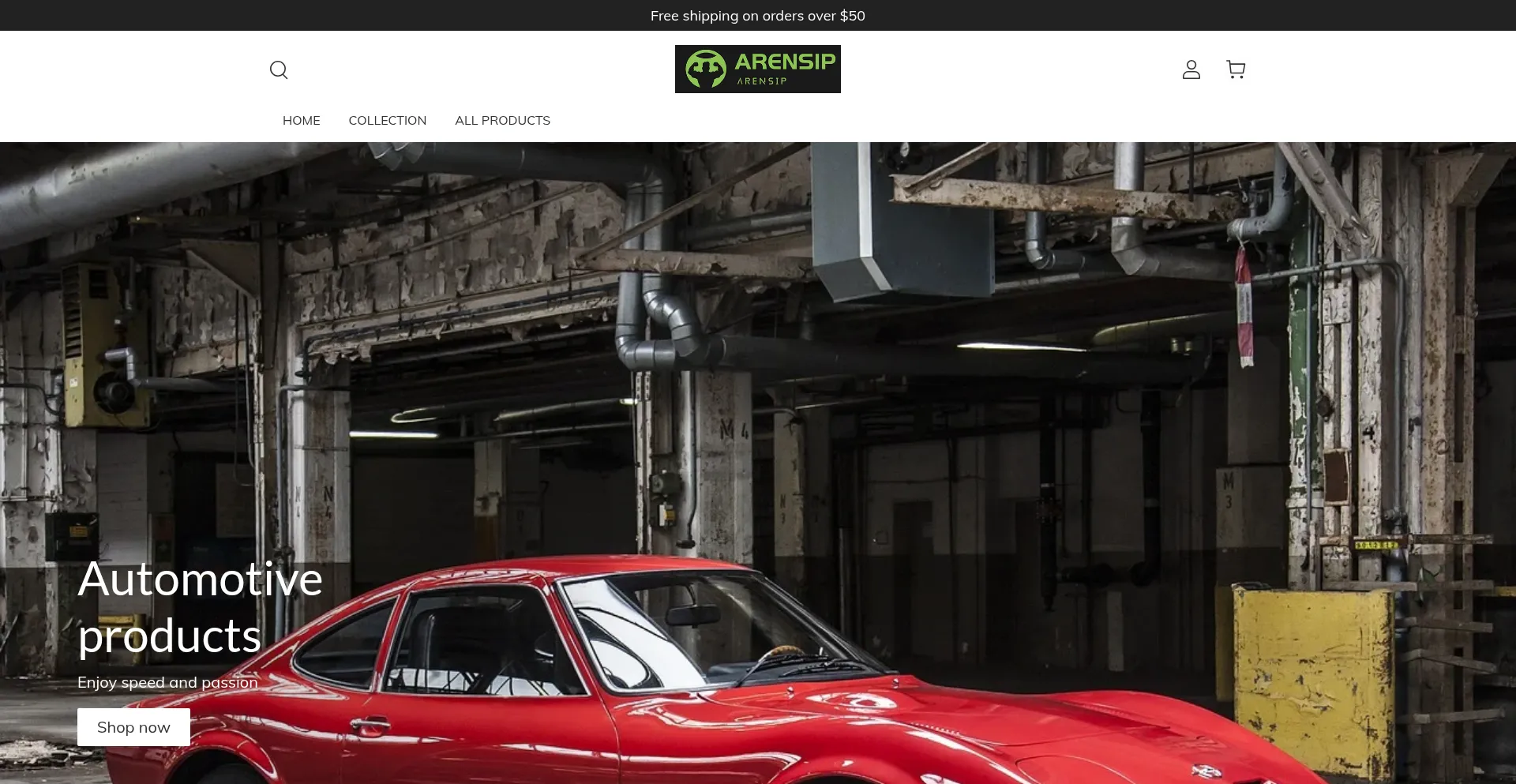 Website screenshot of Arensip.com