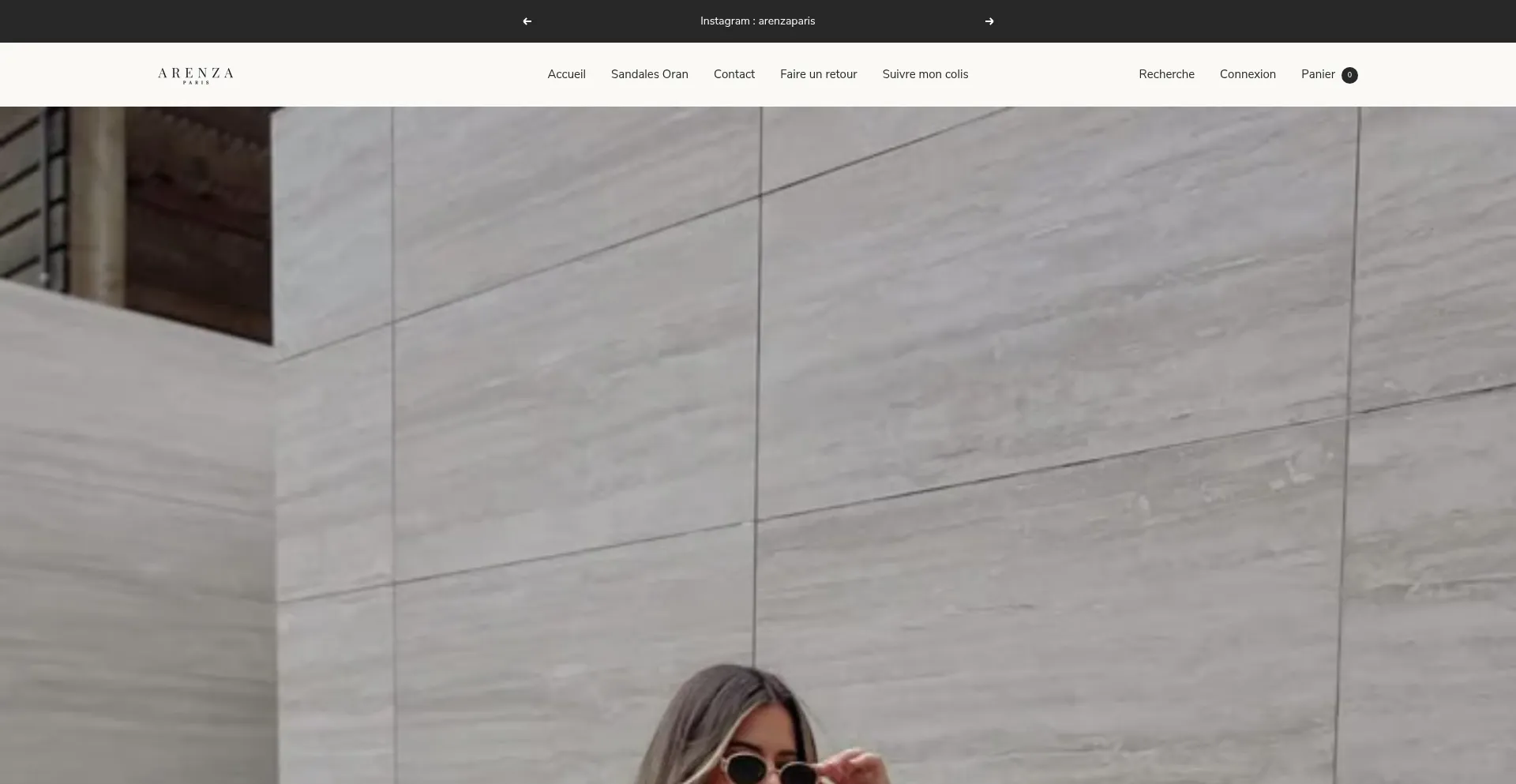 Website screenshot of Arenzaparis.com