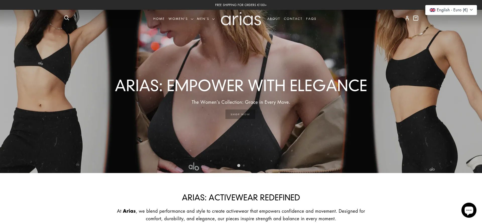 Website screenshot of Ariasvogue.com