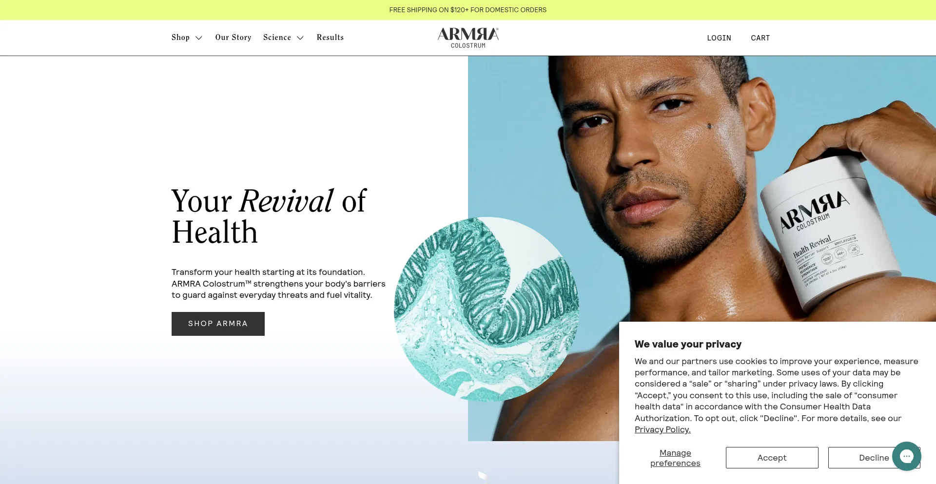 Armra.com Screenshot