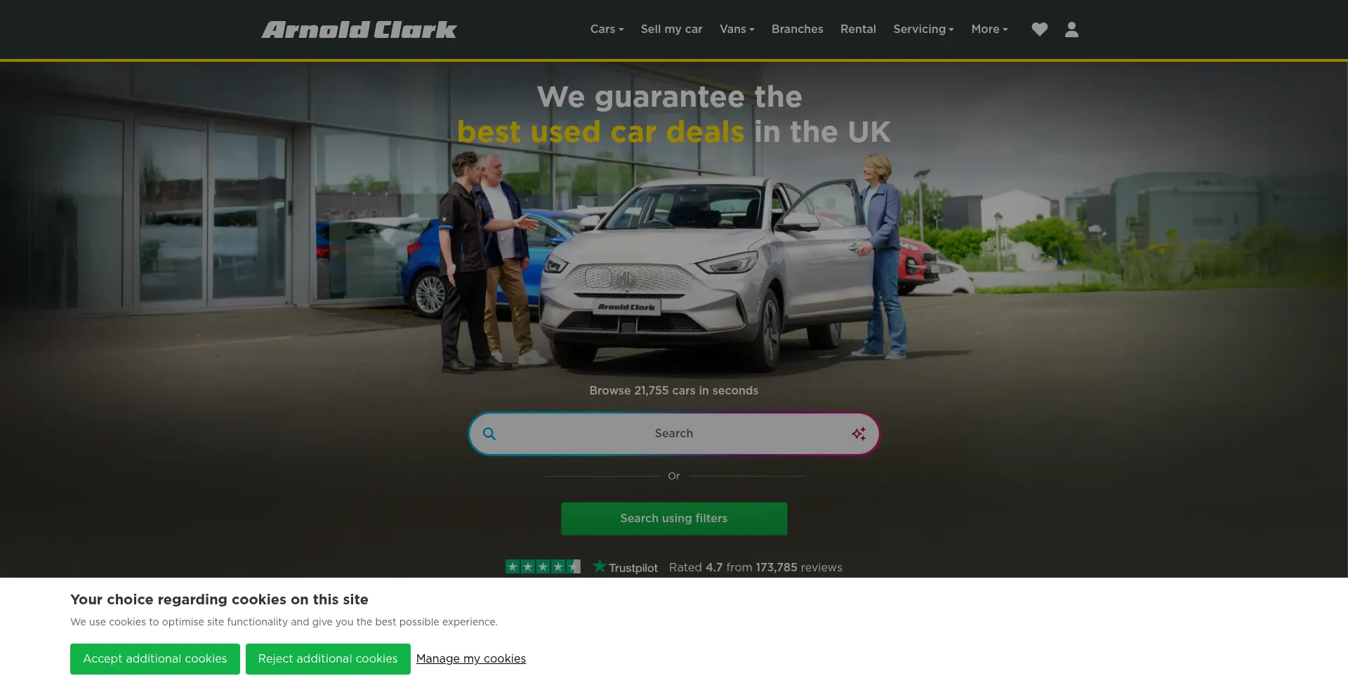 Arnoldclark.com Screenshot