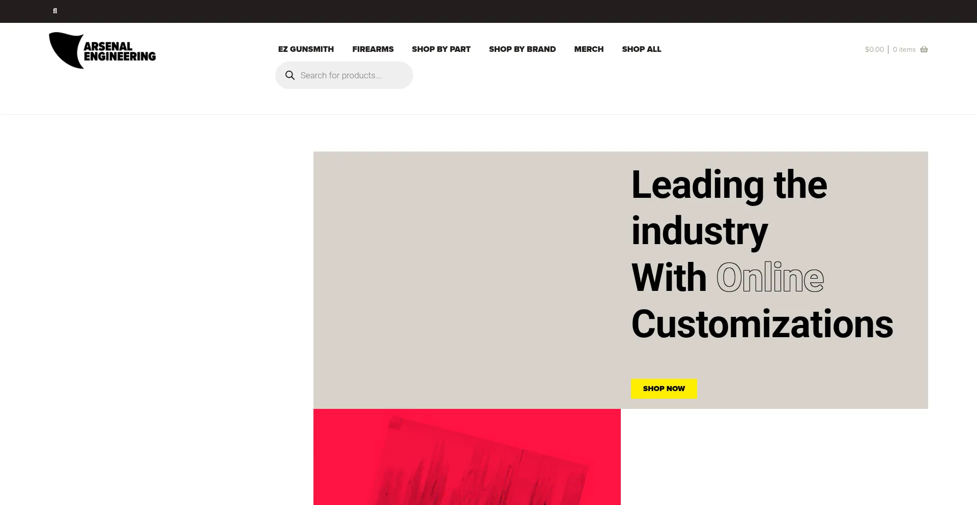 Website screenshot of Arsenal-engineering.com