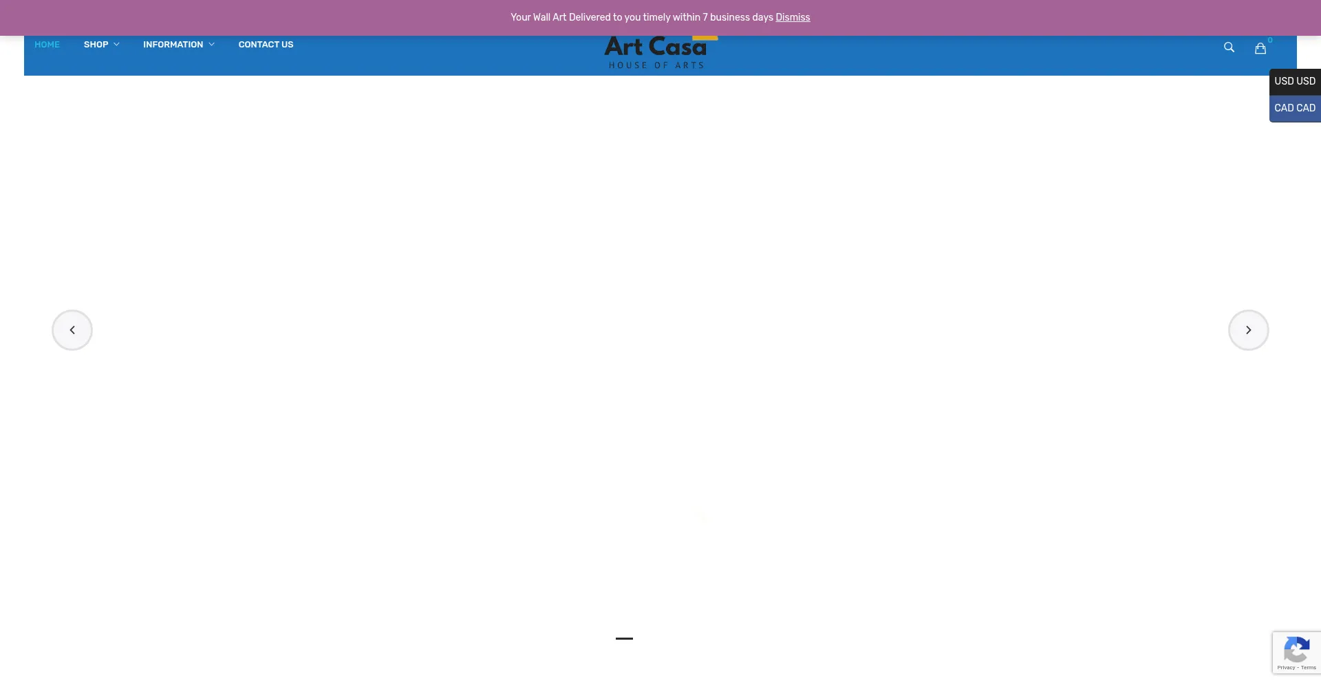 Website screenshot of Artcasa.ca