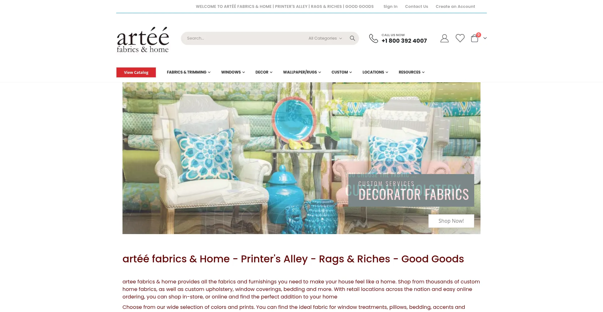 Arteefabricsandhome.com